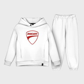 Детский костюм хлопок Oversize с принтом Ducati Logo | Дукати Лого (Z) ,  |  | Тематика изображения на принте: audi | audi ag | corse | ducati | ducati corse | ducati motor holding | hypermotard | multistrada | panigale | scrambler | streetfighter | supersport | дукати | массимо борди | мото | фабио тальони