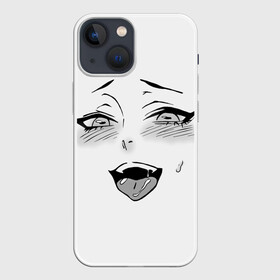 Чехол для iPhone 13 mini с принтом Ахегао личико ,  |  | аниме | ахегао | девушка | лицо | язык