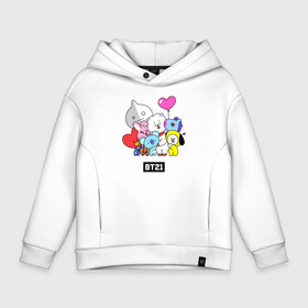 Детское худи Oversize хлопок с принтом BT21 chibi , френч-терри — 70% хлопок, 30% полиэстер. Мягкий теплый начес внутри —100% хлопок | боковые карманы, эластичные манжеты и нижняя кромка, капюшон на магнитной кнопке | Тематика изображения на принте: army | bt 21 | bt21 | bts | chimmy | cooky | koya | mang | rj | shooky | tata | van | арджей | бт21 | бтс | ван | коя | куки | манг | тата | чими | шоки