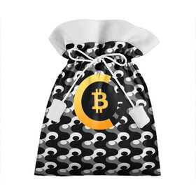 Подарочный 3D мешок с принтом BTC / БИТКОИН (S) , 100% полиэстер | Размер: 29*39 см | bitcoin | btc | биткоин | валюта | деньги | криптовалюта