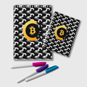 Блокнот с принтом BTC БИТКОИН (S) , 100% бумага | 48 листов, плотность листов — 60 г/м2, плотность картонной обложки — 250 г/м2. Листы скреплены удобной пружинной спиралью. Цвет линий — светло-серый
 | Тематика изображения на принте: bitcoin | btc | биткоин | валюта | деньги | криптовалюта
