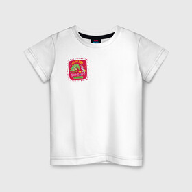 Детская футболка хлопок с принтом Seasons greetings , 100% хлопок | круглый вырез горловины, полуприлегающий силуэт, длина до линии бедер | bugs | bunny | devil | looney | tasmanian | tunes | vdzajul | багз | бани | банни | дьявол | тасманский | твити