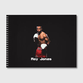Альбом для рисования с принтом Roy Jones , 100% бумага
 | матовая бумага, плотность 200 мг. | boxer | boxing | great boxer | roy jones | roy jones lettering | roy jones print | бокс | боксер | великий боксер | надпись roy jones | принт roy jones | рой джонс