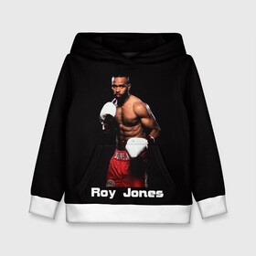 Детская толстовка 3D с принтом Roy Jones , 100% полиэстер | двухслойный капюшон со шнурком для регулировки, мягкие манжеты на рукавах и по низу толстовки, спереди карман-кенгуру с мягким внутренним слоем | boxer | boxing | great boxer | roy jones | roy jones lettering | roy jones print | бокс | боксер | великий боксер | надпись roy jones | принт roy jones | рой джонс