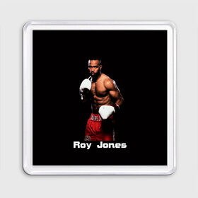 Магнит 55*55 с принтом Roy Jones , Пластик | Размер: 65*65 мм; Размер печати: 55*55 мм | Тематика изображения на принте: boxer | boxing | great boxer | roy jones | roy jones lettering | roy jones print | бокс | боксер | великий боксер | надпись roy jones | принт roy jones | рой джонс