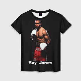 Женская футболка 3D с принтом Roy Jones , 100% полиэфир ( синтетическое хлопкоподобное полотно) | прямой крой, круглый вырез горловины, длина до линии бедер | boxer | boxing | great boxer | roy jones | roy jones lettering | roy jones print | бокс | боксер | великий боксер | надпись roy jones | принт roy jones | рой джонс