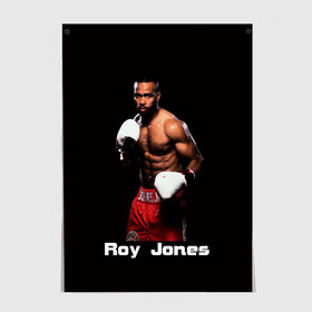 Постер с принтом Roy Jones , 100% бумага
 | бумага, плотность 150 мг. Матовая, но за счет высокого коэффициента гладкости имеет небольшой блеск и дает на свету блики, но в отличии от глянцевой бумаги не покрыта лаком | Тематика изображения на принте: boxer | boxing | great boxer | roy jones | roy jones lettering | roy jones print | бокс | боксер | великий боксер | надпись roy jones | принт roy jones | рой джонс