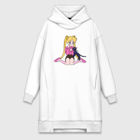 Платье-худи хлопок с принтом Усаги и Луна ,  |  | girl | kawaii | princess | sailor moon | serenity | usagi | бани | девочка | девушка аниме | кавайный | киска | кот | котенок | котик | кошечка | кошка | малышка | персонажи аниме | сейлор мун | сейлор мун луна | сейлормун