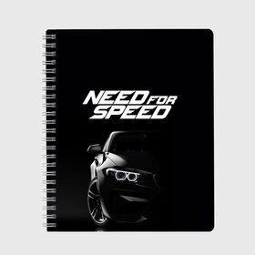 Тетрадь с принтом NEED FOR SPEED , 100% бумага | 48 листов, плотность листов — 60 г/м2, плотность картонной обложки — 250 г/м2. Листы скреплены сбоку удобной пружинной спиралью. Уголки страниц и обложки скругленные. Цвет линий — светло-серый
 | Тематика изображения на принте: carbon | heat | hot pursuit | most wanted | need for speed | payback. | shift | underground 2 | unleashed | жажда скорости