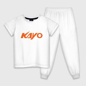 Детская пижама хлопок с принтом KAYO LOGO (Z) , 100% хлопок |  брюки и футболка прямого кроя, без карманов, на брюках мягкая резинка на поясе и по низу штанин
 | kayo | moto | motorcycle | sport | байк | кайо | мото | мотоциклы | спорт