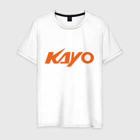 Мужская футболка хлопок с принтом KAYO LOGO (Z) , 100% хлопок | прямой крой, круглый вырез горловины, длина до линии бедер, слегка спущенное плечо. | kayo | moto | motorcycle | sport | байк | кайо | мото | мотоциклы | спорт