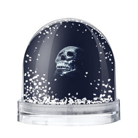 Снежный шар с принтом Череп , Пластик | Изображение внутри шара печатается на глянцевой фотобумаге с двух сторон | skull | глазницы | квадратики | синий | скелет | череп | черепушка