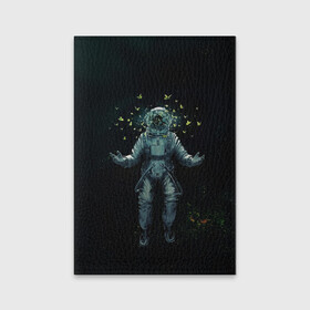 Обложка для паспорта матовая кожа с принтом Космонавт и бабочки в космосе , натуральная матовая кожа | размер 19,3 х 13,7 см; прозрачные пластиковые крепления | cosmos | space | вселенная | звезды | космонавт | космос | млечный путь