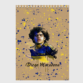 Скетчбук с принтом Diego Maradona , 100% бумага
 | 48 листов, плотность листов — 100 г/м2, плотность картонной обложки — 250 г/м2. Листы скреплены сверху удобной пружинной спиралью | cup | diego maradona | diego maradona letterin | diego maradona print | football | footballer | great footballer | number 10 | великий футболист | диего марадона | кубок | надпись диего марадона | номер 10 | принт диего марадона | футбол 