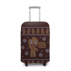 Чехол для чемодана 3D с принтом I Hate Christmas , 86% полиэфир, 14% спандекс | двустороннее нанесение принта, прорези для ручек и колес | 
