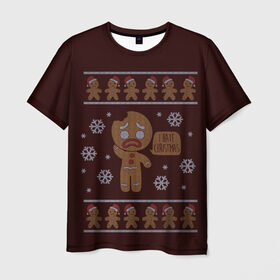 Мужская футболка 3D с принтом I Hate Christmas , 100% полиэфир | прямой крой, круглый вырез горловины, длина до линии бедер | 