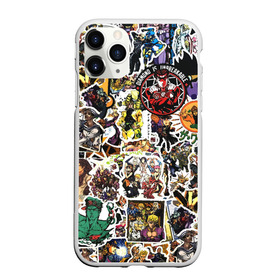 Чехол для iPhone 11 Pro Max матовый с принтом JoJo’s Sticker Bombing , Силикон |  | anime | jojo’s bizarre adventure | sticker bombing | аниме | джо джо | жо жо | манга | мультфильм | невероятные приключения джоджо | персонаж | стикер бомбинг