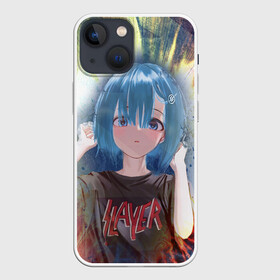 Чехол для iPhone 13 mini с принтом Rem Slayer ,  |  | Тематика изображения на принте: anime | re zero | rem | slayer | жизнь с нуля | ре зеро | рем