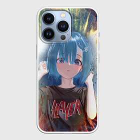 Чехол для iPhone 13 Pro с принтом Rem Slayer ,  |  | Тематика изображения на принте: anime | re zero | rem | slayer | жизнь с нуля | ре зеро | рем