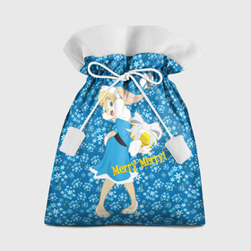 Подарочный 3D мешок с принтом Kooky Christmas , 100% полиэстер | Размер: 29*39 см | Тематика изображения на принте: bunny | lola | looney | tunes | vdzajul | бани | банни | лола