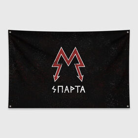 Флаг-баннер с принтом Спарта , 100% полиэстер | размер 67 х 109 см, плотность ткани — 95 г/м2; по краям флага есть четыре люверса для крепления | metro 2033 | логотип | спарта | фракция