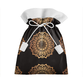 Подарочный 3D мешок с принтом Мандала , 100% полиэстер | Размер: 29*39 см | dreams | trance | yoga | геометрия | дзен | йога | мода | модно | орнамент | сон | спокойствие | стиль | транс | черное золото