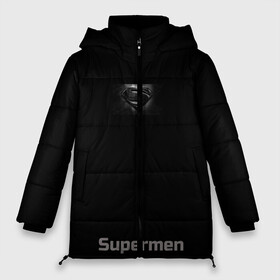 Женская зимняя куртка Oversize с принтом Supermen , верх — 100% полиэстер; подкладка — 100% полиэстер; утеплитель — 100% полиэстер | длина ниже бедра, силуэт Оверсайз. Есть воротник-стойка, отстегивающийся капюшон и ветрозащитная планка. 

Боковые карманы с листочкой на кнопках и внутренний карман на молнии | supermen