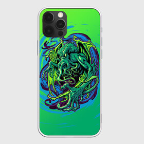 Чехол для iPhone 12 Pro Max с принтом Ктулху , Силикон |  | Тематика изображения на принте: cthulhu | lovecraft | monster | ктулху | лавкрафт | мистика | монстр | сериал | сериалы