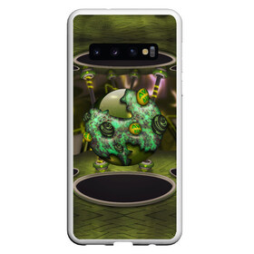 Чехол для Samsung Galaxy S10 с принтом AbstractThings 3 , Силикон | Область печати: задняя сторона чехла, без боковых панелей | абстракция | атмосфера | зелёный | шар
