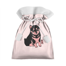 Подарочный 3D мешок с принтом Щенок Сиба-Ину , 100% полиэстер | Размер: 29*39 см | милота | сиба ину | собака | шиба | щенок