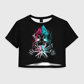 Женская футболка Crop-top 3D с принтом DRAGON BALL , 100% полиэстер | круглая горловина, длина футболки до линии талии, рукава с отворотами | anime | dragon ball | japan | manga | аниме | боевые | драконий | жемчуг | искусства | манга | мультфильмы | сон гоку | япония
