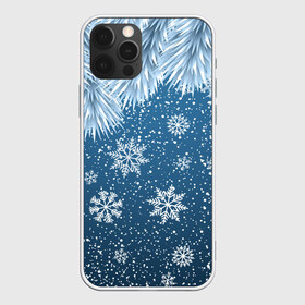 Чехол для iPhone 12 Pro Max с принтом Снежное Настроенние , Силикон |  | Тематика изображения на принте: елочные иголки | новый год | рисунок | снег | снежинки
