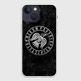 Чехол для iPhone 13 mini с принтом Ворон Одина ,  |  | викинги | ворон | один | руны | символ | скандинавия | язычество