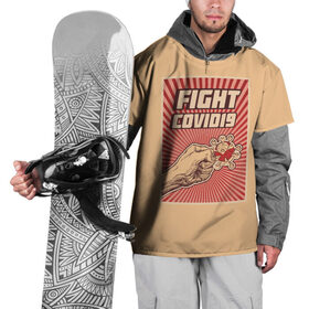Накидка на куртку 3D с принтом FIght Covid19 , 100% полиэстер |  | Тематика изображения на принте: борьба | ковид | коронавирус | самоизоляция
