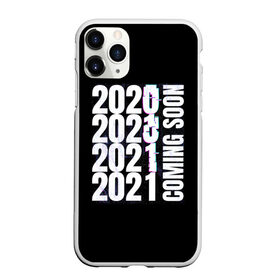 Чехол для iPhone 11 Pro Max матовый с принтом 2021 Coming Soon , Силикон |  | 2021 | глитч | наступающий | неон | новый год | праздник