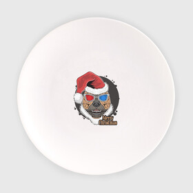 Тарелка с принтом Christmas Dog , фарфор | диаметр - 210 мм
диаметр для нанесения принта - 120 мм | art | christmas | dog | new year | santa hat | арт | новый год | очки | пес | рождество | собака | шапка санты