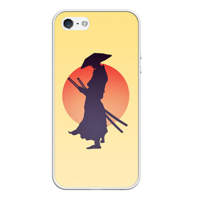 Чехол для iPhone 5/5S матовый с принтом Ронин , Силикон | Область печати: задняя сторона чехла, без боковых панелей | bushido | japan | japanes | katana | ronin | samurai | sword | бусидо | воин | восходящее солнце | катана | кимоно | меч | мечник | рассвет | ронин | самурай | самурайский | силуэт | силуэт воина | солнце | якудза | японец