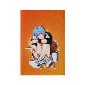 Обложка для паспорта матовая кожа с принтом Баскетбол Куроко , натуральная матовая кожа | размер 19,3 х 13,7 см; прозрачные пластиковые крепления | Тематика изображения на принте: аниме | баскетбол куроко | куроко тецуя | призрачный шестой игрок