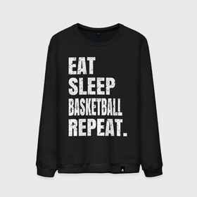 Мужской свитшот хлопок с принтом EAT SLEEP BASKETBALL REPEAT , 100% хлопок |  | basketball | bulls.miami | cavaliers | chicago | cleveland | clippers | eat | lakers | los angeles | nba | repeat | sleep | sport | sports | баскетбол | нба | спорт