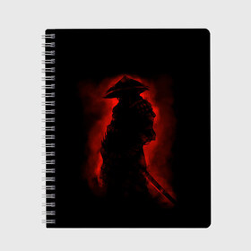 Тетрадь с принтом Samurai , 100% бумага | 48 листов, плотность листов — 60 г/м2, плотность картонной обложки — 250 г/м2. Листы скреплены сбоку удобной пружинной спиралью. Уголки страниц и обложки скругленные. Цвет линий — светло-серый
 | 2077 | art | blood | cyber | cyberpunk | dead | death | demon | japan | mask | ninja | oni | samurai | shadow | shogun | tokyo | warior | арт | воин | война | демон | катана | кибер | киберпанк | кровь | маска | мертвый | ниндзя | путь | самурай