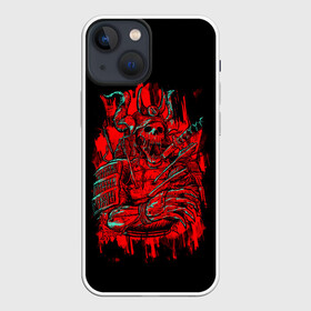 Чехол для iPhone 13 mini с принтом Death Samurai ,  |  | 2077 | art | blood | cyber | cyberpunk | dead | death | demon | japan | mask | ninja | oni | samurai | shadow | shogun | tokyo | warior | арт | воин | война | демон | катана | кибер | киберпанк | кровь | маска | мертвый | ниндзя | путь | самурай