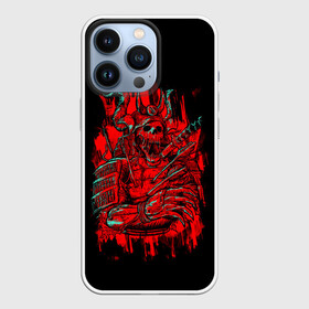 Чехол для iPhone 13 Pro с принтом Death Samurai ,  |  | 2077 | art | blood | cyber | cyberpunk | dead | death | demon | japan | mask | ninja | oni | samurai | shadow | shogun | tokyo | warior | арт | воин | война | демон | катана | кибер | киберпанк | кровь | маска | мертвый | ниндзя | путь | самурай