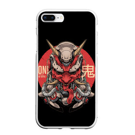 Чехол для iPhone 7Plus/8 Plus матовый с принтом Cyber Oni Samurai , Силикон | Область печати: задняя сторона чехла, без боковых панелей | 2077 | art | blood | cyber | cyberpunk | dead | death | demon | japan | mask | ninja | oni | samurai | shadow | shogun | tokyo | warior | арт | воин | война | демон | катана | кибер | киберпанк | кровь | маска | мертвый | ниндзя | путь | самурай