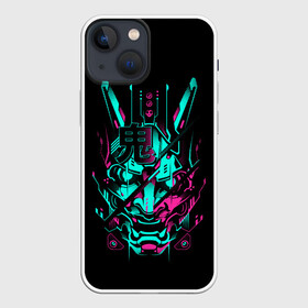 Чехол для iPhone 13 mini с принтом Cyber Samurai ,  |  | 2077 | art | blood | cyber | cyberpunk | dead | death | demon | japan | mask | ninja | oni | samurai | shadow | shogun | tokyo | warior | арт | воин | война | демон | катана | кибер | киберпанк | кровь | маска | мертвый | ниндзя | путь | самурай