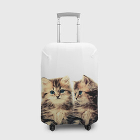 Чехол для чемодана 3D с принтом котята , 86% полиэфир, 14% спандекс | двустороннее нанесение принта, прорези для ручек и колес | cute kittens | kittens | котята | красивые котята | милые котята