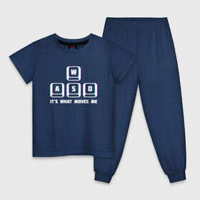Детская пижама хлопок с принтом WASD , 100% хлопок |  брюки и футболка прямого кроя, без карманов, на брюках мягкая резинка на поясе и по низу штанин
 | Тематика изображения на принте: wasd | видеоигры | киберспорт | пк боярин