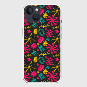 Чехол для iPhone 13 с принтом 3D фигуры ,  |  | 3d | 3д | pattern | shape | symbol | паттерн | символы | узор | фигуры | цвета | яркий