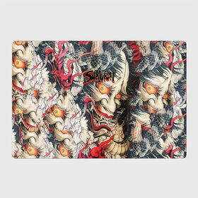 Магнитный плакат 3Х2 с принтом Самурай , Полимерный материал с магнитным слоем | 6 деталей размером 9*9 см | буси | воины рыцари | драконы | сабурау | самурай | якудза