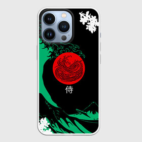 Чехол для iPhone 13 Pro с принтом Japanese style ,  |  | ninja | samurai | больгая волна | дракон | иероглиф | ниндзя | природа | самурай | япония | японское искусство