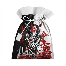 Подарочный 3D мешок с принтом Самурай Samurai , 100% полиэстер | Размер: 29*39 см | cyberpunk 2077 | ninja | samurai | киберпанк | маска самурая | путь война | самурай | сёгун | семь самураев | токио | чёрный самурай | японский самурай